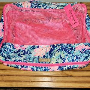 NWT Lilly Pulitzer Pink Mesh Organizer Packing Cubes